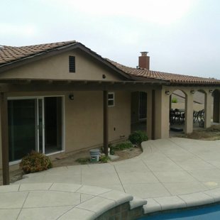master bedroom addition with walk in clost and onsuite on left. covered patio to the right