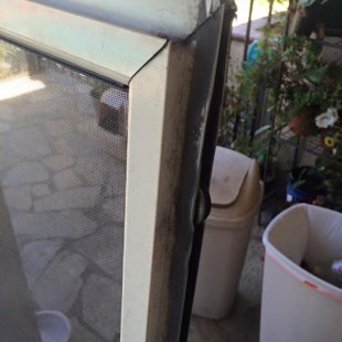 replaced broken wheel on screen door