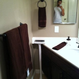 added hand towel holder
