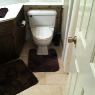 installed new toilet and changed toilet handle