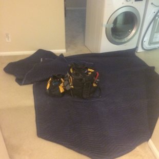 always prepping work space and protecting homeowners house