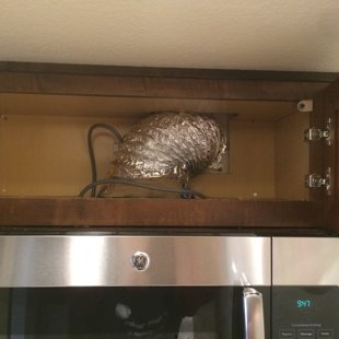 recessed plug into the wall and made cuts for venting