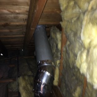 Connected new ducting to existing