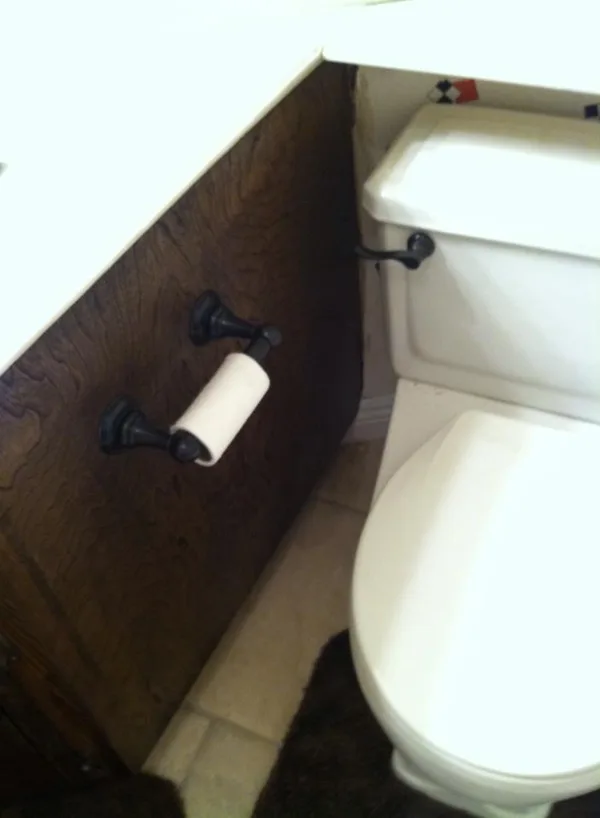 installed new toilet paper holder
