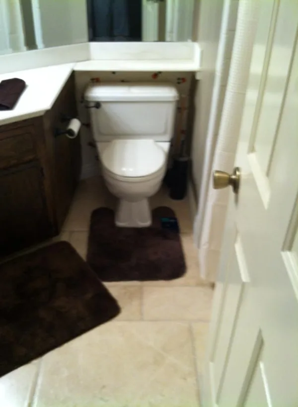 installed new toilet and changed toilet handle