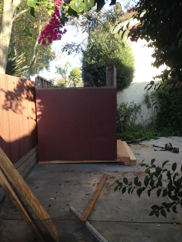 built platform for shed so its level.