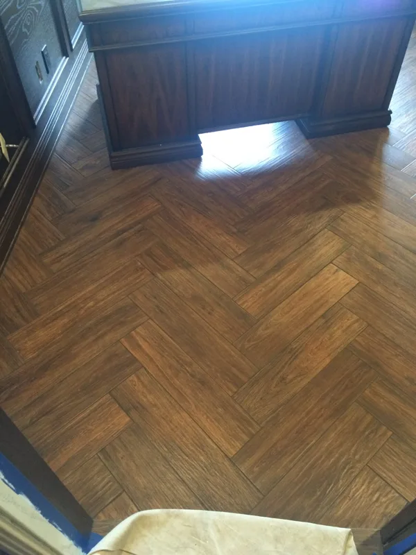 removed old grout and replaced it