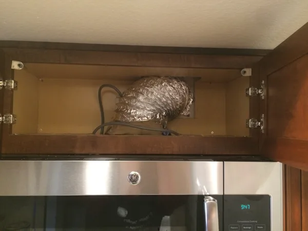 recessed plug into the wall and made cuts for venting