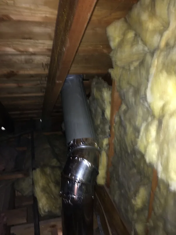 Connected new ducting to existing